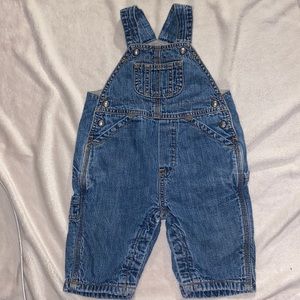 3-6 month baby gap denim overalls cotton lined